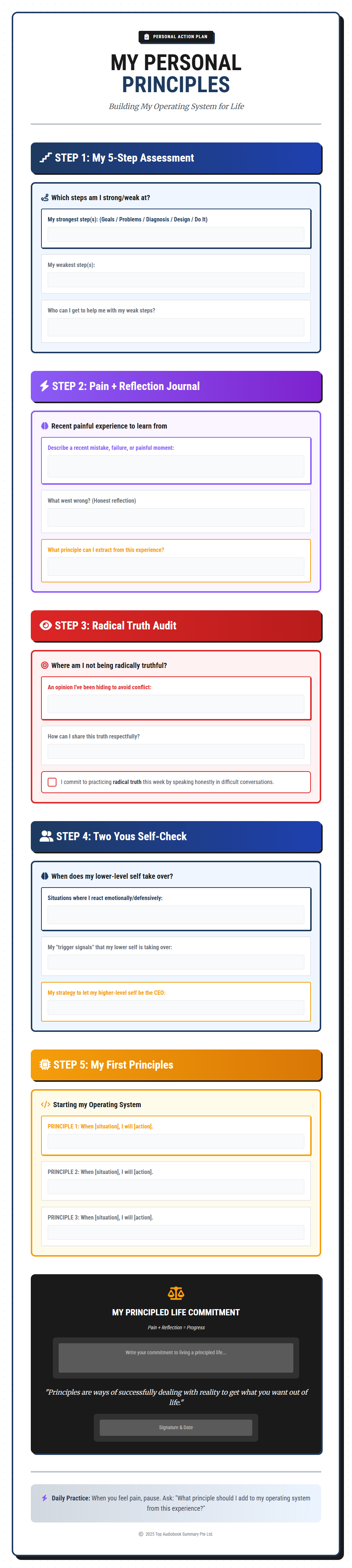 Personal Action Plan Preview